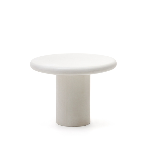 Круглый стол Addaia из белого цемента Ø90 см