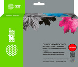 Картридж струйный Cactus CS-PGI2400BK, C, M, Y PGI-2400 4цв. набор (135.8мл) для Canon MAXIFY iB4040, МВ5040, МВ5340