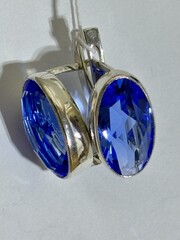 Топаз 266 (серьги из серебра)