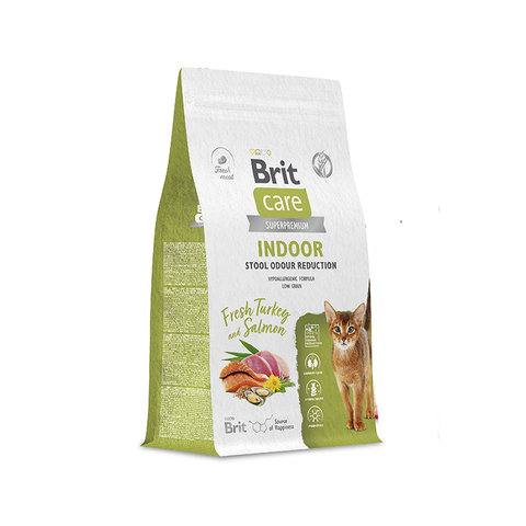 Корм Brit Care Indoor Stool Odour Reduction индейка лосось 