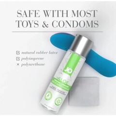 Лубрикант на водной основе с настоем органического алоэ и гиалуроновой кислоты/ JO ALOE - 120 мл.