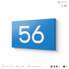 Табличка с номером 56 на дверь квартиры, для офиса, кабинета, аудитории, склада, голубая 120х70 мм, Айдентика Технолоджи
