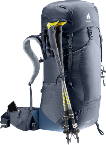 Картинка рюкзак туристический Deuter Aircontact Lite 50+10 Black-Marine - 7