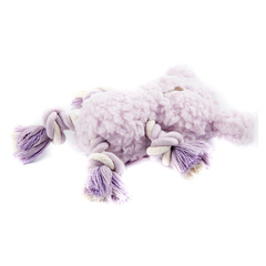AROMADOG игрушка для собак Собачка с канатами 15 см с пищалкой, сиреневый