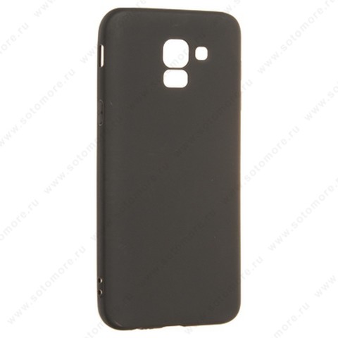 Накладка силиконовая Soft Touch ультра-тонкая для Samsung Galaxy J6 J600 2018 черный