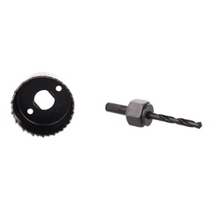 Набор для установки замков ПРАКТИКА коронка 50 х 20 мм, перовое сверло 23 мм блистер (038-005)