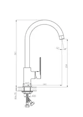 Смеситель для кухни Haiba HB70590, хром
