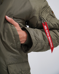 Парка Alpha Industries N-3B Logo Oxford Parka Olive Green (Зеленая)