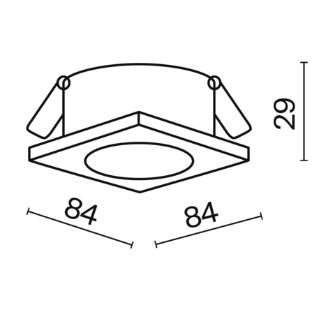 Встраиваемый светильник Maytoni Stark DL083-01-GU10-SQ-B