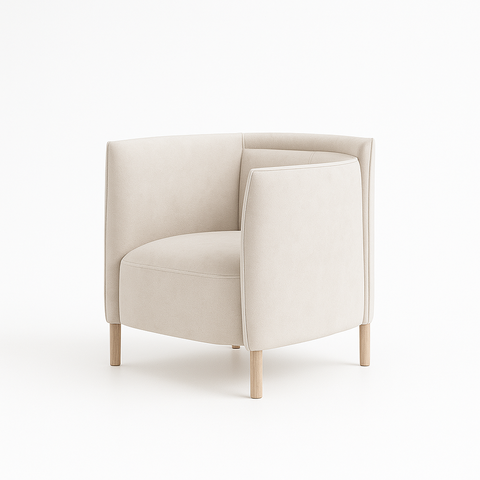 Дизайнерское кресло PETAL white sand