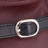 Сумка Саломея 341 гладкий бордо + черный