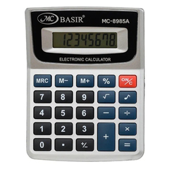 Калькулятор настольный Basir 8 Bit, на батарейке, LCD, 13*9.5*2.5 см, серый