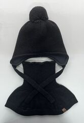 Зимний комплект шапка с манишкой (графит)