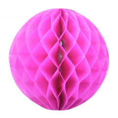Бумажное украшение, Шар-соты, 20 см Малиновый, 1 шт.