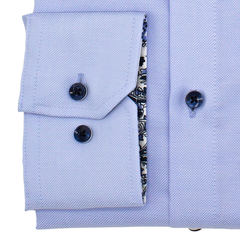 Сорочка Venti Modern Fit 103412900-100 голубая с цветочной отделкой