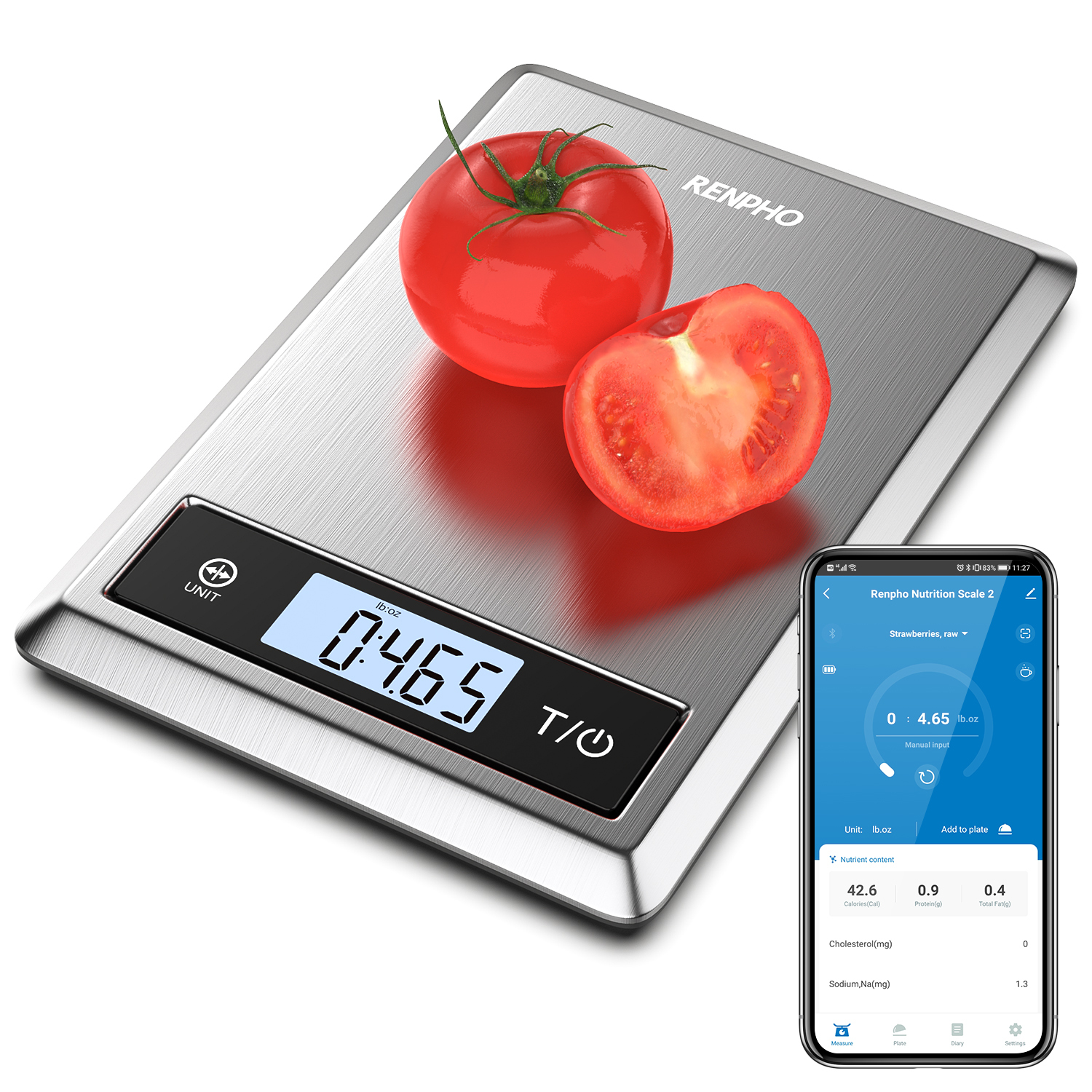 Кухонные весы Renpho Smart Food Scale 2 ES-SNS01 – купить за 2 999 ₽ |  Renpho Официальный магазин