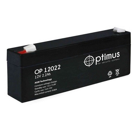 OP 12022 аккумулятор 12В/2,2Ач Optimus