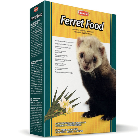 Padovan FERRET FOOD корм комплексный/основной для хорьков 750г