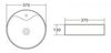 BelBagno BB1400 Раковина накладная керамическая круглая 370x370x130