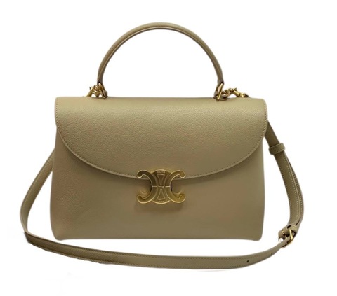 Сумки CELINE MEDIUM NINO из блестящей телячьей кожи бежевый