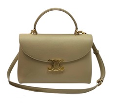 Сумки CELINE MEDIUM NINO из блестящей телячьей кожи бежевый