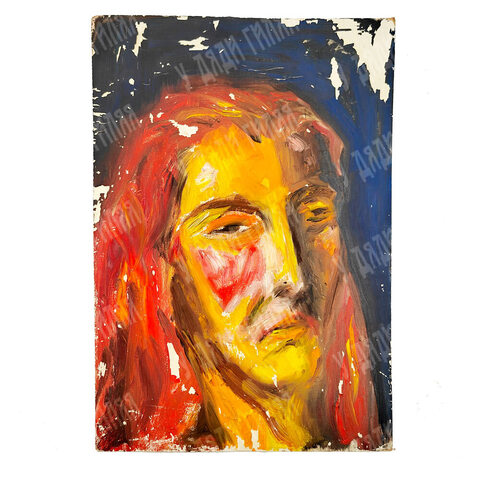 Алексеев Д.? Мужской портрет. Картон, масло, Россия, 1990-е гг.