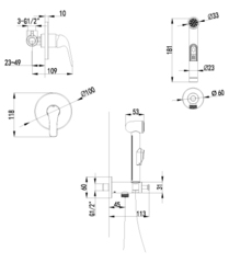 Встраиваемый смеситель с гигиеническим душем LEMARK plus ADVANCE – LM1219C