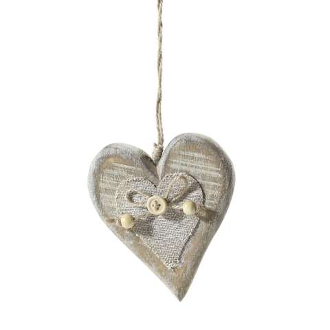 ПОДВЕСКА COEUR EN BOIS ET TISSU 10