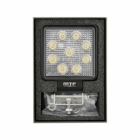 Фонарь светодиодный MTF Light PL27K6S дополнительного освещения 12-60В, 3500лм, 6000К, квадратный