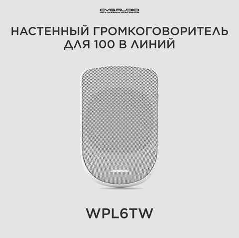 CVGAUDIO WPL6TW Настенный 5” широкополосный громкоговоритель, 3/6W-100V, белый