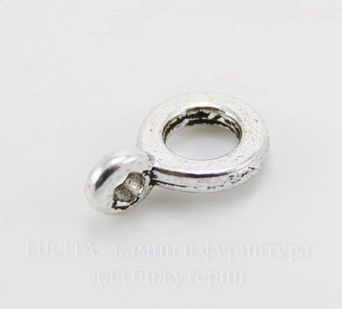 Бейл (цвет - античное серебро) 13х9 мм, 5 штук