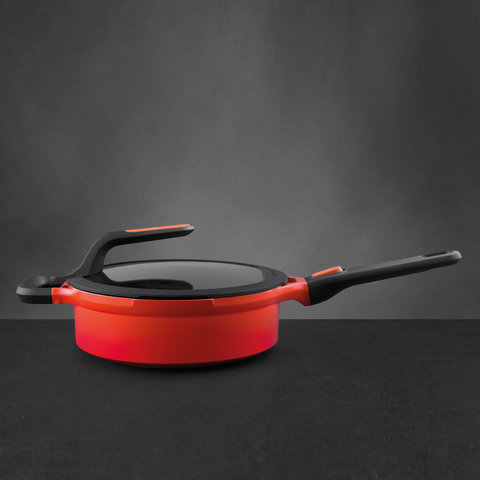 Сотейник с крышкой 24см 3,3л Gem red
