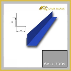 Аквилон для откоса металлический RALL 7004-Сигнальный серый 0,45мм 2м
