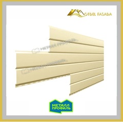 Сайдинг металлический L -Брус ХL Полиэстр 0.45мм - RALL 1014 Слоновая кость (Заказ)