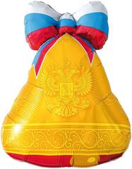 Шар (30''/76 см) Фигура, Колокольчик, Триколор