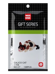 Конструктор Wisehawk Трёхцветная кошка (ситцевый кот) 136 деталей NO. C7 Calico Cat Gift Series