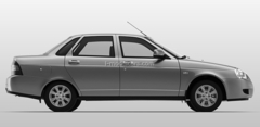 VAZ-2170 Lada Priora Sedan 2014 papyrus dark gray metallic DIP 1:43