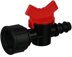 Кран для капельной трубки с внутренней резьбой 3/4" (с ершом)