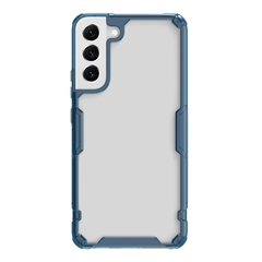 Прозрачный чехол с синими боковыми рамками от Nillkin для Samsung Galaxy S23+ Плюс, серия Nature TPU Pro Case