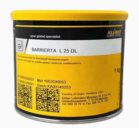 KLUBER Barrierta L 25 DL - высокотемпературная и долгоработающая консистентная смазка - 1 кг