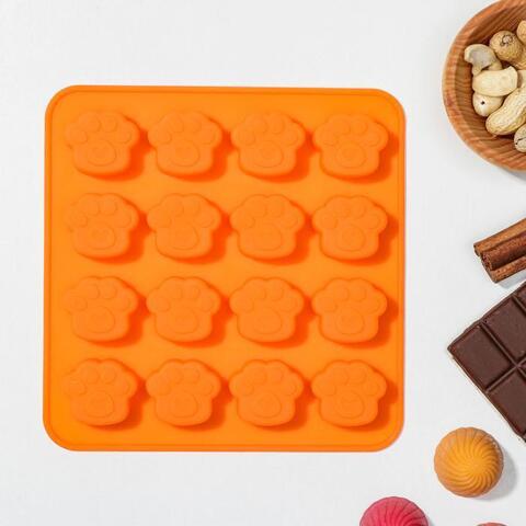 Форма для льда и шоколада 16 ячеек 16x15.5x0,5 см (3х2,7х0,5 см) 