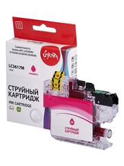 Струйный картридж Sakura LC3617M для Brother MFC-J2330DW, J2730DW, J3530DW, J3930DW, пигментный тип чернил, пурпурный, 10 мл., 550 к.
