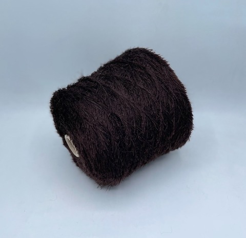 Бобинная пряжа (пр.Италия), art-Feather 150м/100гр.90%Кид Мохер, 10%Полиамид, цвет-Темно-коричневый арт.31398