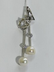 Квадригами (серьги из серебра)