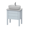 Duravit Luv Консоль из кварцевого камня с 1-м вырезом, 20x688x475, цвет белый структурный LU946501717