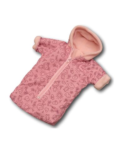 Прогулочный конверт - Розовый. Одежда для кукол, пупсов и мягких игрушек.