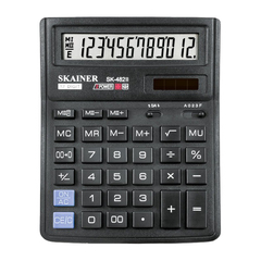 
          Калькулятор настольный SKAINER 12 Bit, LCD, 19.2*14.3*3.9 см, чёрный