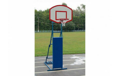 Стойка стритбольная складная с фанерным щитом, кольцом, сеткой и защитой Street Spektr Sport