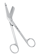 Ножницы горизонтально-изогнутые с пуговкой для разрезания повязок 185 мм