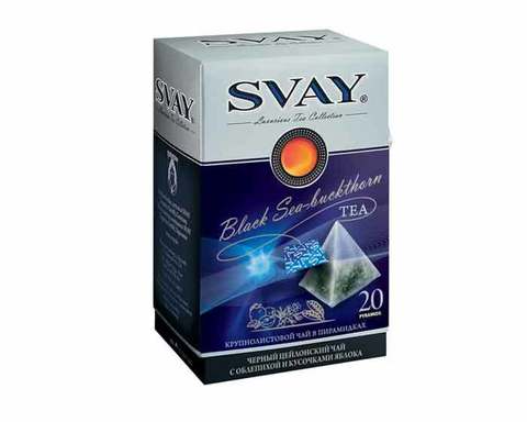 Чай черный Svay Black Sea-buckthorn, 20 пирамидок/уп, 2,5 г